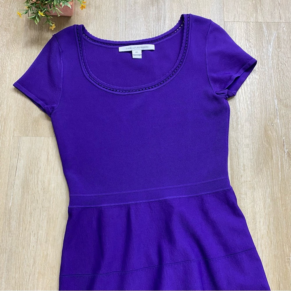 Diane Von Furstenburg St. Petersburg Mini Dress in Purple - Picture 6 of 10